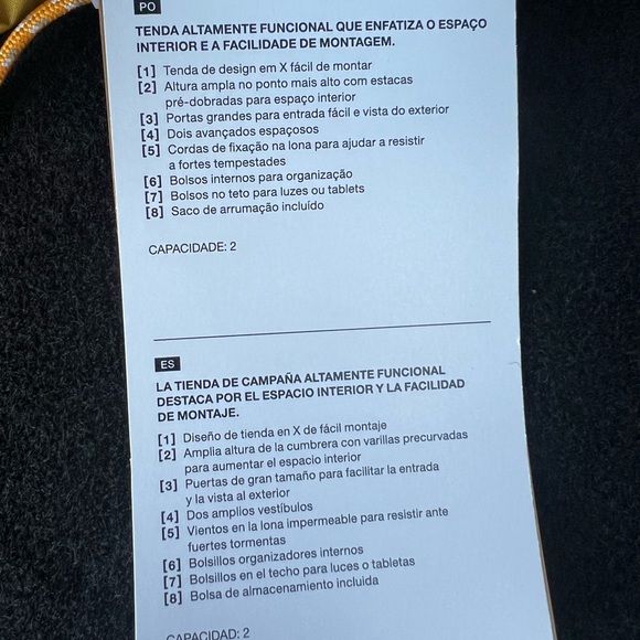 NWT The North Face Trail Lite 2 Tent In Khaki Stone/Arrowwood Yellow - Picture 9 of 9